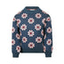Koko Noko Kids Girls Flower Long Sleeve Sweater - Blue/Pink
