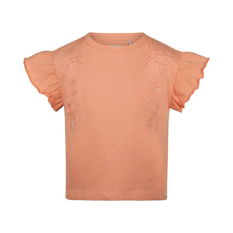 Koko Noko Kids Girls Ruffle Sleeve T-Shirt - Blushed Terra
