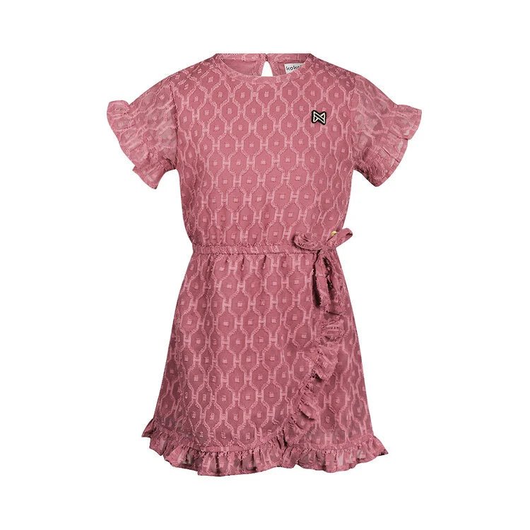 Koko Noko Kids Girls Side Tie Ruffle Dress - A&M Clothing & Shoes