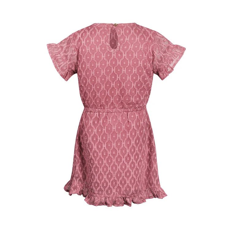 Koko Noko Kids Girls Side Tie Ruffle Dress - A&M Clothing & Shoes