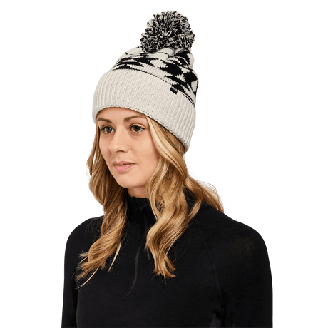 Kombi Knitty Wool Blend Pom Pom Toque - Moonstone