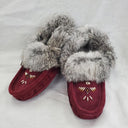 Laurentian Chief Women's Moccasins - Burgundy