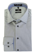 Leo Chevalier Cotton LS Dress Shirt - Charcoal