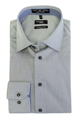 Leo Chevalier Cotton LS Dress Shirt - Charcoal