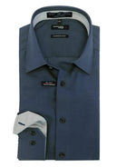 Leo Chevalier Cotton Fitted LS Dress Shirt - Night