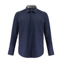 Leo Chevalier Men's Fitted LS Dress Shirt - Indigo