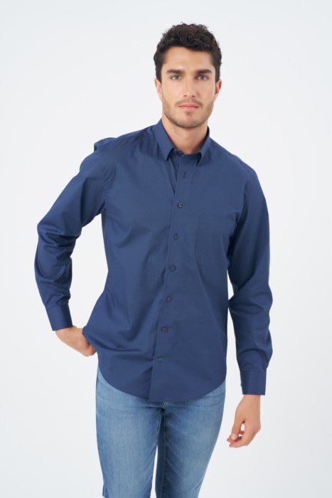 Leo Chevalier Men's Hidden Button Down NI Shirt - A&M Clothing & Shoes - Westlock