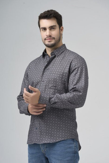 Leo Chevalier Men's LS Sport Shirt Tall - Grey