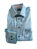 Leo Chevalier Men's No-Iron Dress Shirt - Turquoise