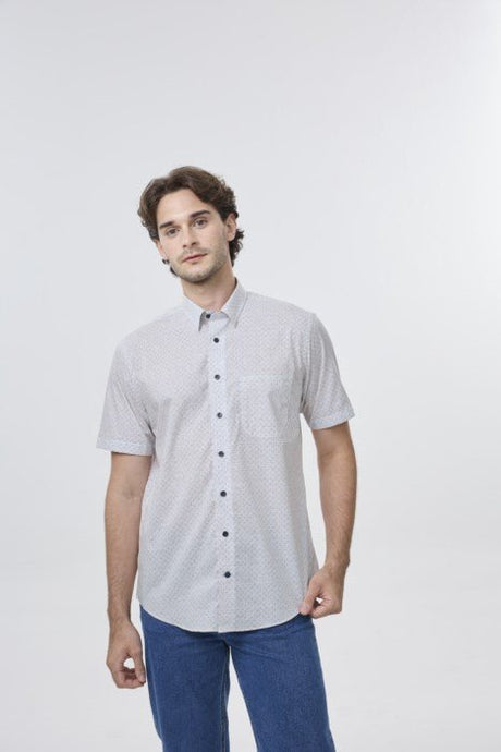 Leo Chevalier Men's Non - Iron SS Sport Shirt - A&M Clothing & Shoes