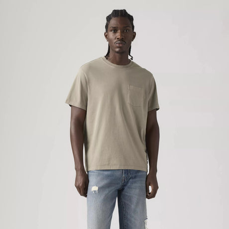 Levi's Men's Essential Pocket T-Shirt Khaki - A&M Clothing & Shoes - Westlock
