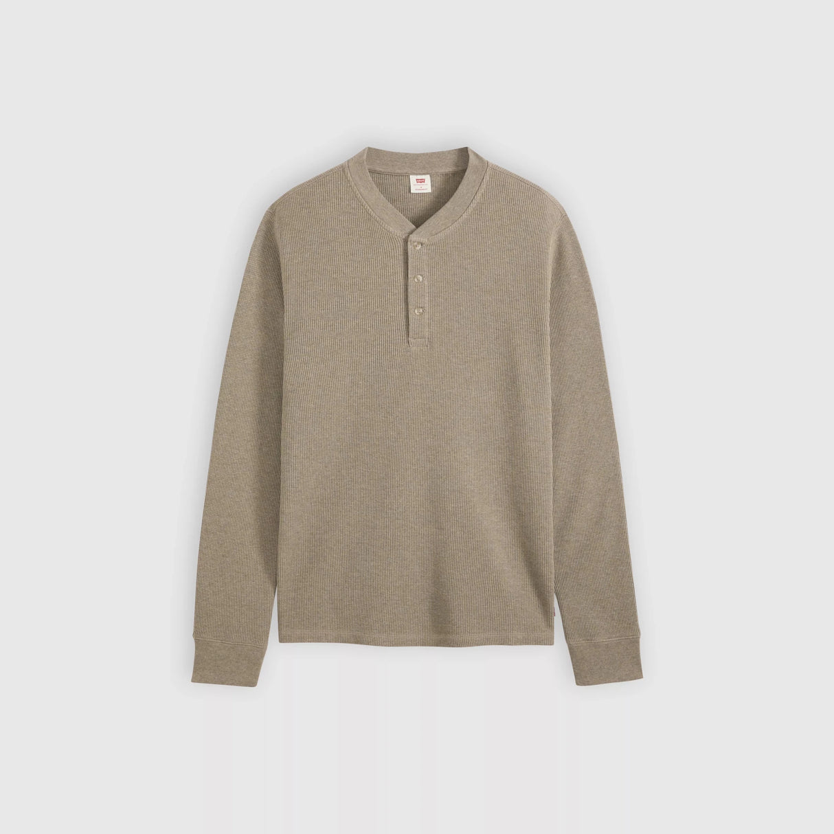 Levi's Men's Long Sleeve Thermal 3 Button Henley - Brindle Heather
