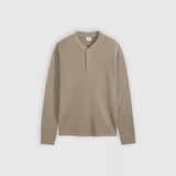 Levi's Men's Long Sleeve Thermal 3 Button Henley - Brindle Heather