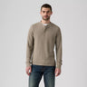 Levi's Men's Long Sleeve Thermal 3 Button Henley - Brindle Heather