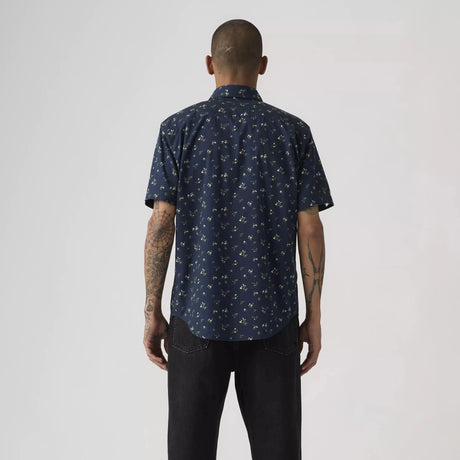 Levi's Men's Short Sleeve Classic 1 Pocket Standard Shirt - Terry Dress Blues