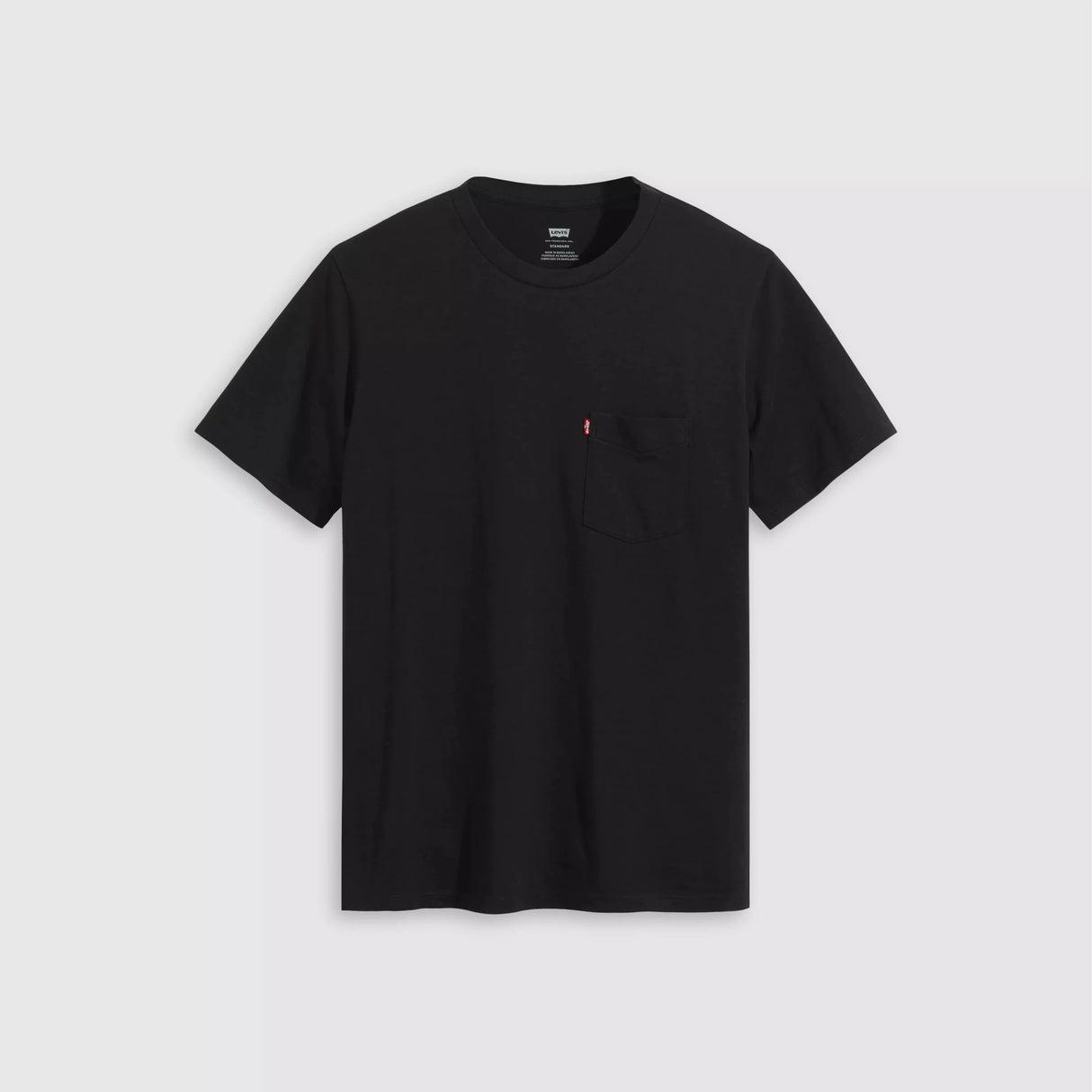 Levi's Men's Short Sleeve Classic Pocket Slub T-Shirt - Mineral Black
