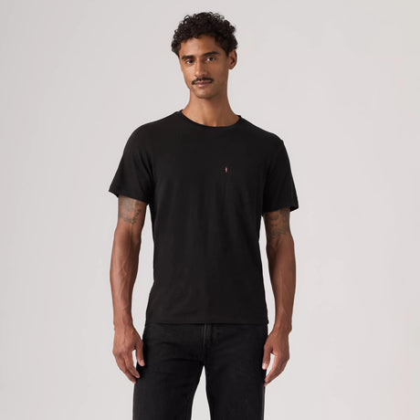 Levi's Men's Short Sleeve Classic Pocket Slub T-Shirt - Mineral Black