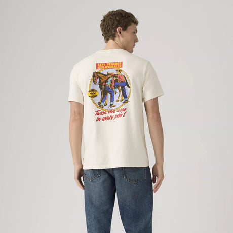 Levi's Men's Short Sleeve Relaxed Fit T-Shirt - Egret