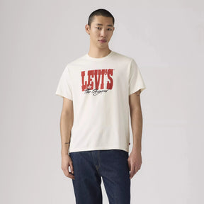 Levi's Men's Short Sleeve Relaxed Fit T-Shirt Egret - Egret