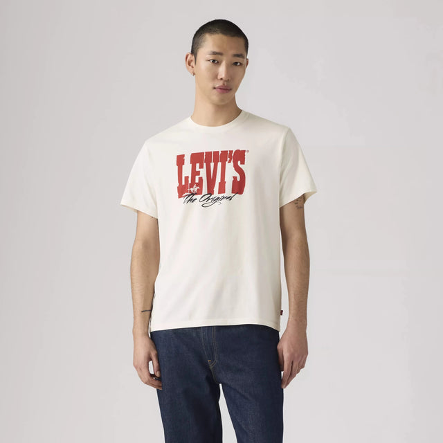 Levi's Men's Short Sleeve Relaxed Fit T-Shirt Egret - A&M Clothing & Shoes - Westlock
