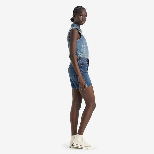 Levi's Women's 501 Mid Thigh Short Pleased To Meet you - A&M Clothing & Shoes - Westlock