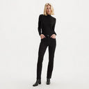 Levi's Women's 724 High Rise Straight - Soft Black