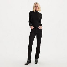 Levi's Women's 724 High Rise Straight - Soft Black