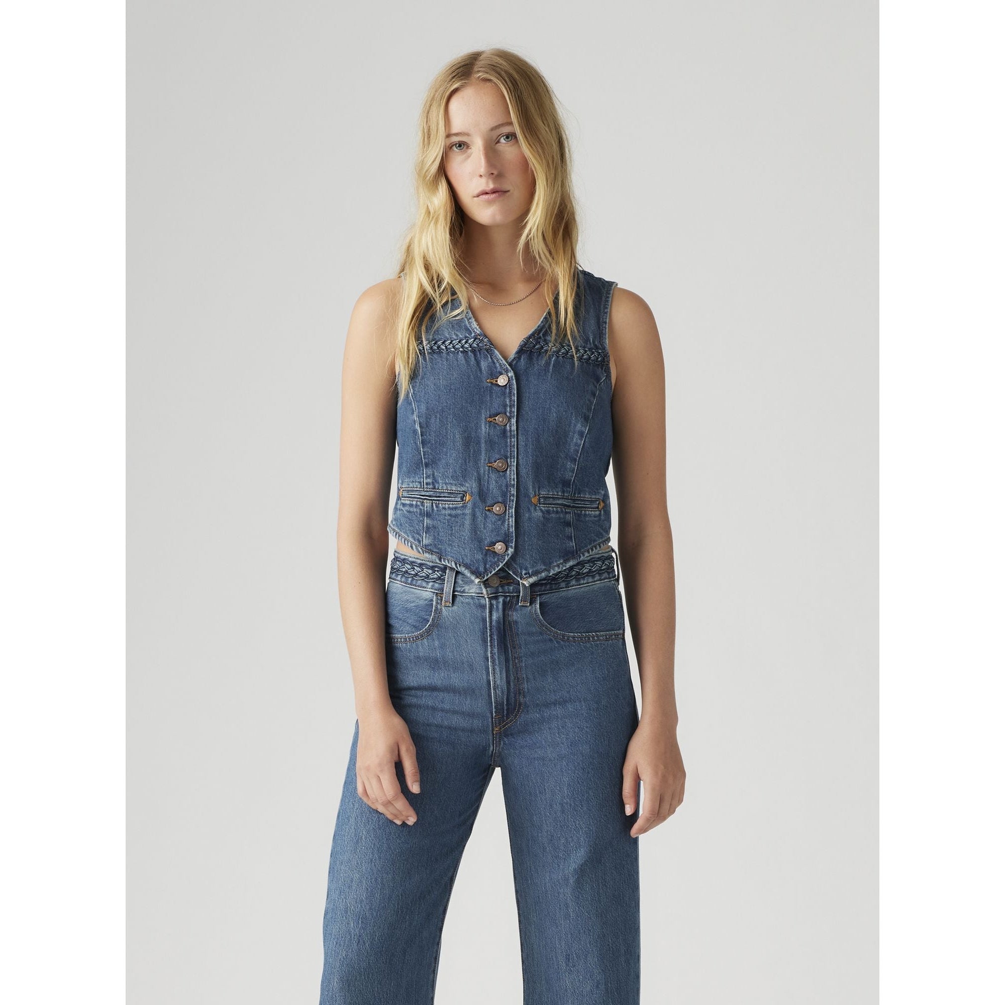 Levi's Women's Braided Vest Big Yikes