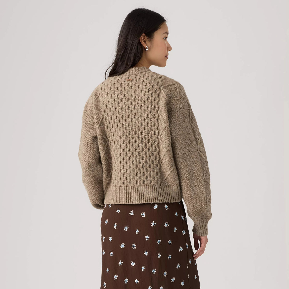 Levi's Women's Charlotte Crew-Neck Cardigan - Mushroom Heather