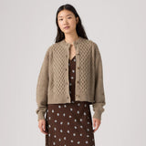 Levi's Women's Charlotte Crew-Neck Cardigan - Mushroom Heather