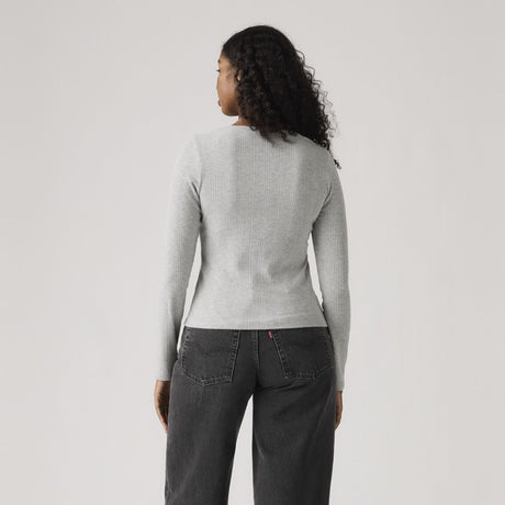 Levi's Women's Dry Goods Cozy LS Top Gray - Heather Gray
