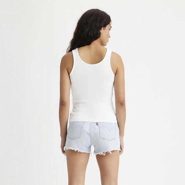 Levi's Women's Essential Rib Tank White - A&M Clothing & Shoes - Westlock