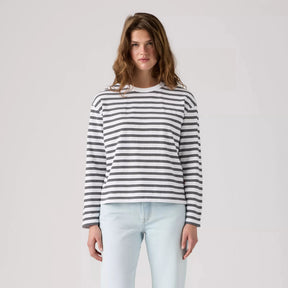 Levi's Women's Long Sleeve Vintage Paloma Stripe Shirt - Bright White