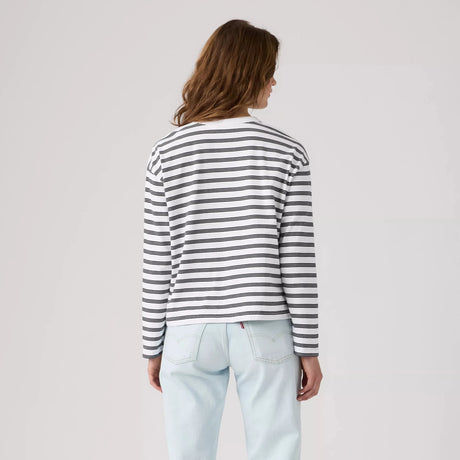Levi's Women's Long Sleeve Vintage Paloma Stripe Shirt - Bright White