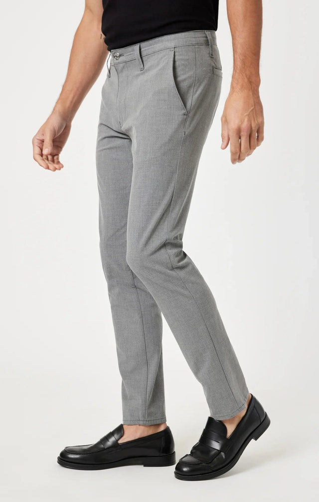 Mavi Men's Milton Dark Grey Check Pants - A&M Clothing & Shoes - Westlock