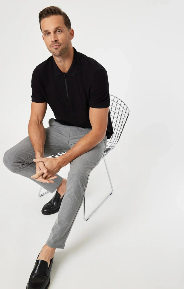 Mavi Men's Milton Dark Grey Check Pants - A&M Clothing & Shoes - Westlock