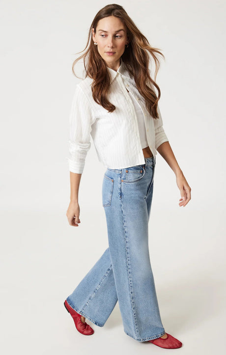 Mavi Women's Florida Wide Leg Jeans - Classic Blue