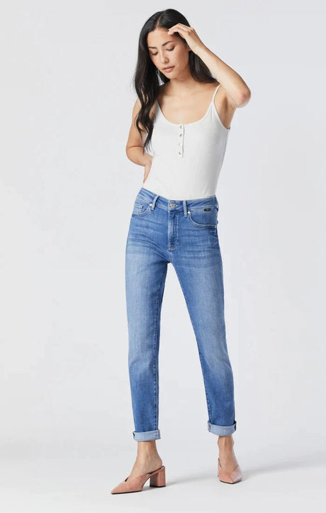 Mavi Women's Kathleen Mid Blue Jeans - Mid Blue