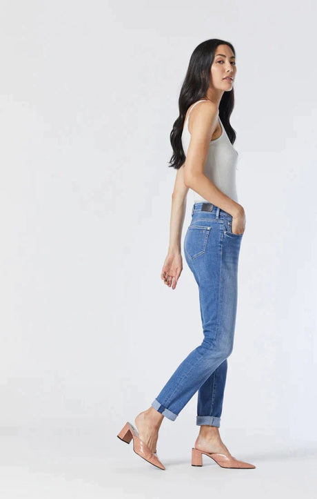 Mavi Women's Kathleen Mid Blue Jeans - Mid Blue
