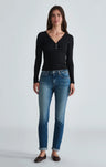 Mavi Women's Kathleen Mid Used Feather Blue Jeans - Mid Feather