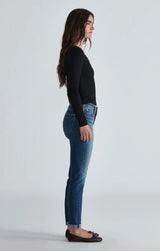 Mavi Women's Kathleen Mid Used Feather Blue Jeans - Mid Feather