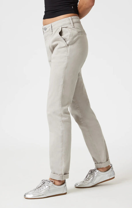 Mavi Women's Kathleen Slim Boyfriend Chino Pants - Mercury
