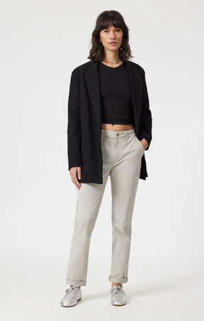 Mavi Women's Kathleen Slim Boyfriend Chino Pants - Mercury