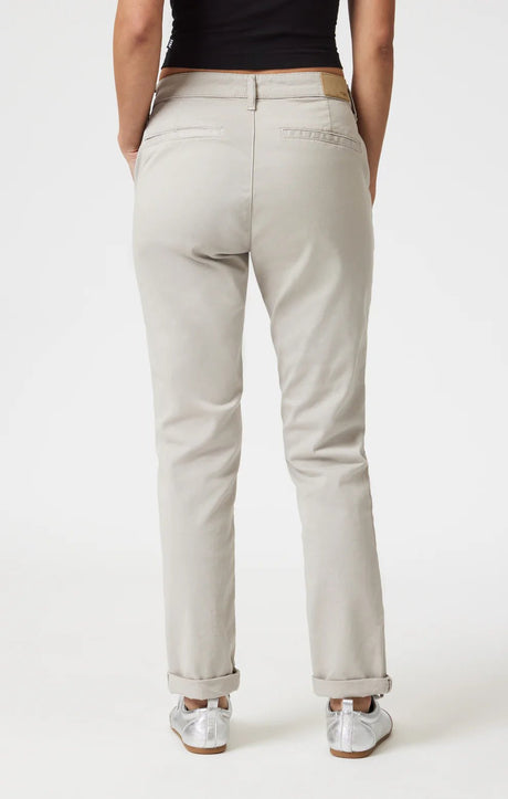 Mavi Women's Kathleen Slim Boyfriend Chino Pants - Mercury