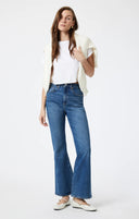 Mavi Women's LA Mid Brushed Blue Jeans - Mid Brushed
