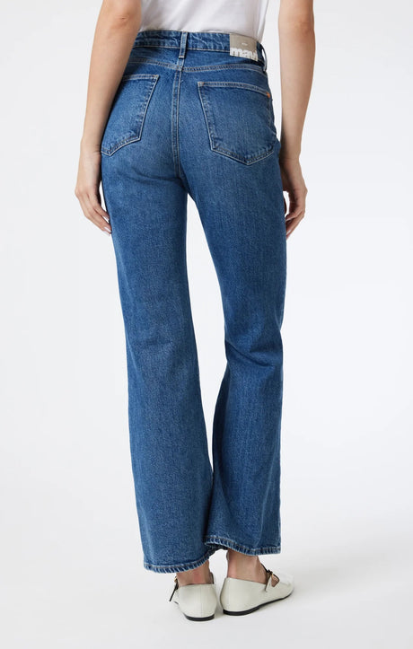 Mavi Women's LA Mid Brushed Blue Jeans - Mid Brushed