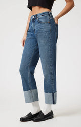 Mavi Women's Savannah Cuffed Shaded Classic Jeans - A&M Clothing & Shoes