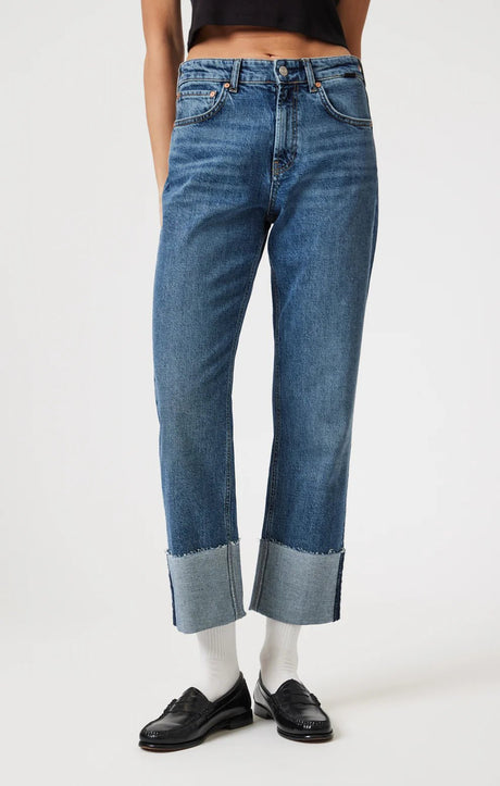 Mavi Women's Savannah Cuffed Shaded Classic Jeans - Shaded Blue