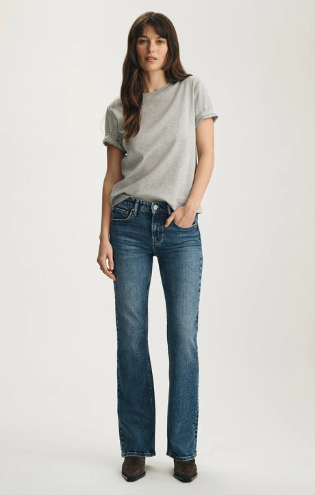 Mavi Women's Vicky Dark Brushed Classic Blue Jeans - Dark Brushed
