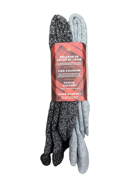 McGregor Men's Happy Foot Sock 2pk - Grey Assorted